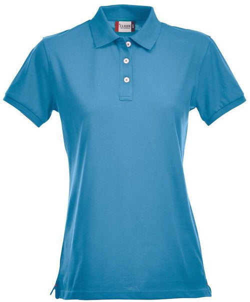 Polo Clique Premium Elasticizzata Turchese Donna 215 Grammi