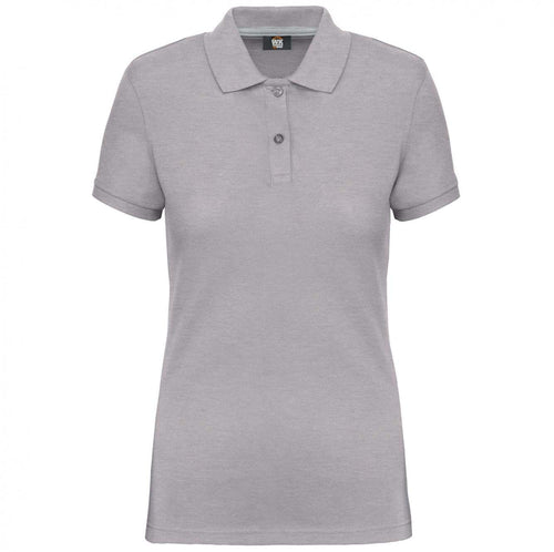 Polo Donna Grigio Melange Polo Trattamento Antibatterico