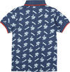 Polo Estiva Bimbo Mezze Maniche Blu Maglia con Colletto 100% Cotone Micro Fantasia Maglietta Estate Bottoni Classica polo bambino/ragazzo Piccole Canaglie - Tropea, Commerciovirtuoso.it