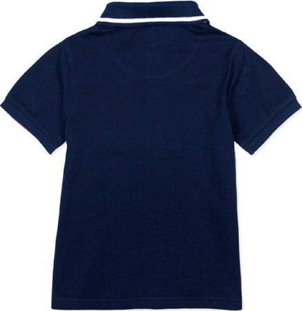 Polo Estiva Bimbo Mezze Maniche Blu Rossa Bianca Maglia con Colletto in Cotone a Righe Maglietta Estate con Taschino e Bottoni polo bambino/ragazzo Piccole Canaglie - Tropea, Commerciovirtuoso.it