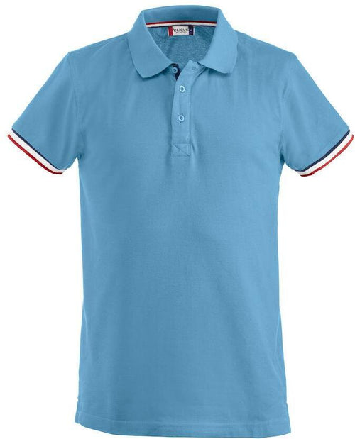 Polo Newton Azzurro Polo Uomo con Profili in Contrasto