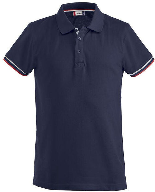 Polo Newton Blu Polo Uomo con Profili in Contrasto