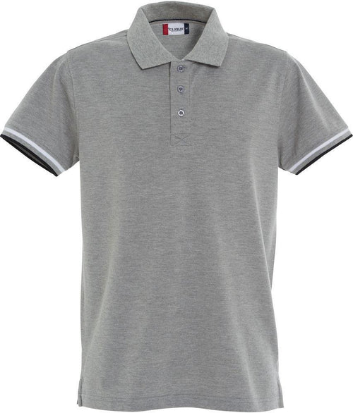 Polo Newton Grigio Melange Polo Uomo con Profili in Contrasto