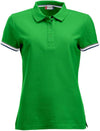 Polo Newton Verde Acido Polo Donna con Profili in Contrasto