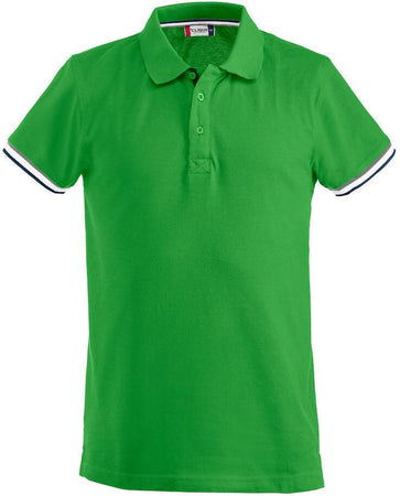 Polo Newton Verde Acido Polo Uomo con Profili in Contrasto