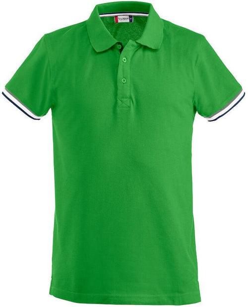 Polo Newton Verde Acido Polo Uomo con Profili in Contrasto