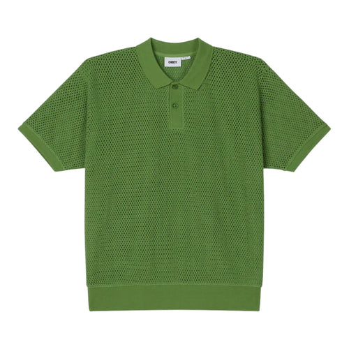 OBEY polo obey saratoga mesh polo ss - piquant green da uomo