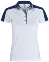 Polo Pittsford Bianco Polo Donna con Inserti in Contrasto