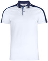 Polo Pittsford Bianco Polo Uomo con Inserti in Contrasto