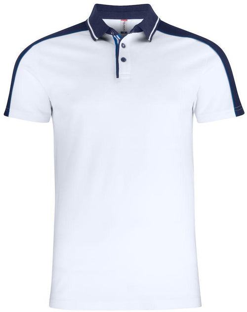 Polo Pittsford Bianco Polo Uomo con Inserti in Contrasto