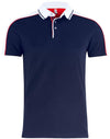 Polo Pittsford Blu Polo Uomo con Inserti in Contrasto