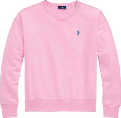 Polo-Ralph-Lauren-Felpa-Donna-Fleece-Pullover-Girocollo-Pony-Cavallino-Ricamato