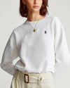 Polo-Ralph-Lauren-Felpa-Donna-Fleece-Pullover-Girocollo-Pony-Cavallino-Ricamato