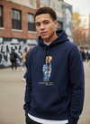 Polo Ralph Lauren Felpa Uomo Blu In Cotone Con Cappuccio E Polo Bear Stampato Sul Petto