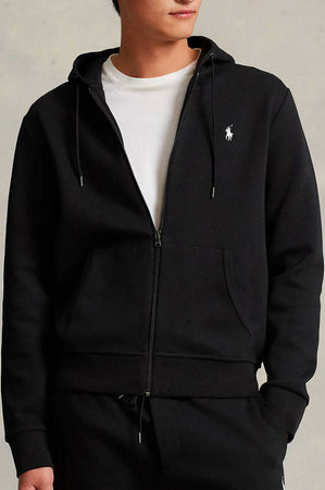 Polo-Ralph-Lauren-Felpa-Uomo-Cappuccio-Zip-Logo-Pony-Ricamato