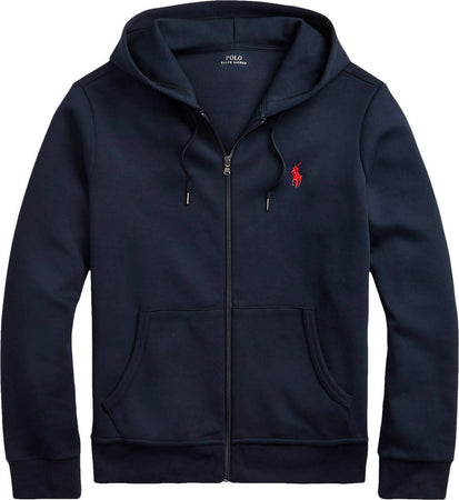 Polo-Ralph-Lauren-Felpa-Uomo-Cappuccio-Zip-Logo-Pony-Ricamato