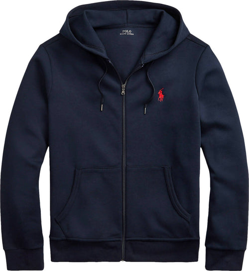 Polo-Ralph-Lauren-Felpa-Uomo-Cappuccio-Zip-Logo-Pony-Ricamato
