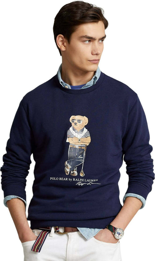 Polo Ralph Lauren Felpa Uomo Girocollo Orso Polo Bear Orsetto In Cotone Stampa Polo Bear Felpa Senza Cappuccio Orso Ralph Lauren Moda/Uomo/Abbigliamento/Felpe/Felpe senza cappuccio Euforia - Bronte, Commerciovirtuoso.it