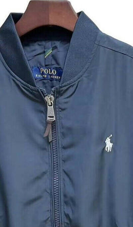 Polo-Ralph-Lauren-Giacca-Leggera-Uomo-Impermeabile-Bomber-Uomo-Pony-Ricamato-Tasche-E-Zip