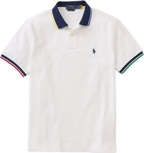 Polo Ralph Lauren Polo Uomo Custom Slim Fit Mnaiche Corte Moda/Uomo/Abbigliamento/T-shirt polo e camicie/Polo Euforia - Bronte, Commerciovirtuoso.it
