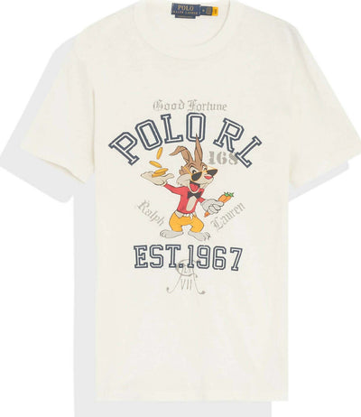 Polo Ralph Lauren Short Sleeve T-shirt Con Stampa Uomo Maglia Bianca Girocollo 100% Cotone Maglietta Uomo Polo Rl Est. 1967 Moda/Uomo/Abbigliamento/T-shirt polo e camicie/T-shirt Euforia - Bronte, Commerciovirtuoso.it