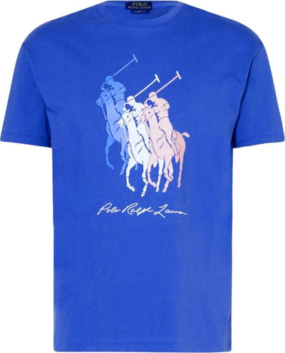 Polo-Ralph-Lauren-T-shirt-Uomo-Big-Pony-T-shirt-In-Jersey-Stampa-Multicolore