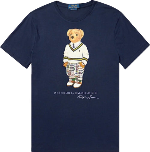 Polo-Ralph-Lauren-T-shirt-Uomo-Polo-Bear-Maglia-Girocollo-Orsetto-Custom-Slim-fit-Mezze-Maniche
