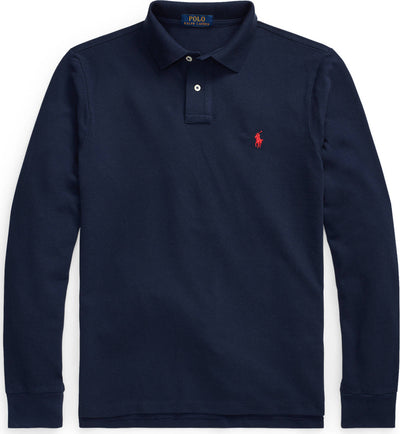 Polo Ralph Lauren Uomo Maglia a Maniche Lunghe con Colletto Custom Slim Fit Moda/Uomo/Abbigliamento/Abbigliamento sportivo/Camicie e T-shirt sportive/Polo Euforia - Bronte, Commerciovirtuoso.it