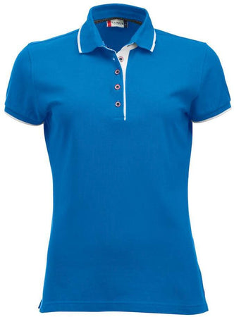 Polo Seattle Azzurro Polo Donna con Inserti in Contrasto