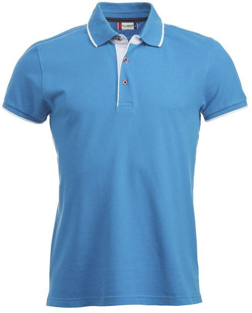 Polo Seattle Azzurro Polo Uomo con Inserti in Contrasto