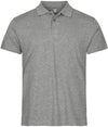 Polo Single Jersey Grigio Melange Polo Cotone Manica Corta