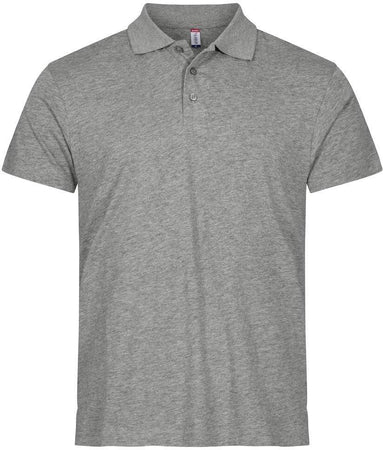 Polo Single Jersey Grigio Melange Polo Cotone Manica Corta