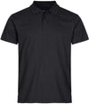 Polo Single Jersey Nero Polo Cotone Manica Corta