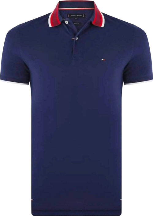 Polo Tommy Hilfiger Uomo Blu E Rossa Regular Fit Maglia Estiva Uomo Con Colletto 2 Bottoni Polo 100% Cotone Bandiera Logo Moda/Uomo/Abbigliamento/Abbigliamento sportivo/Camicie e T-shirt sportive/Polo Euforia - Bronte, Commerciovirtuoso.it