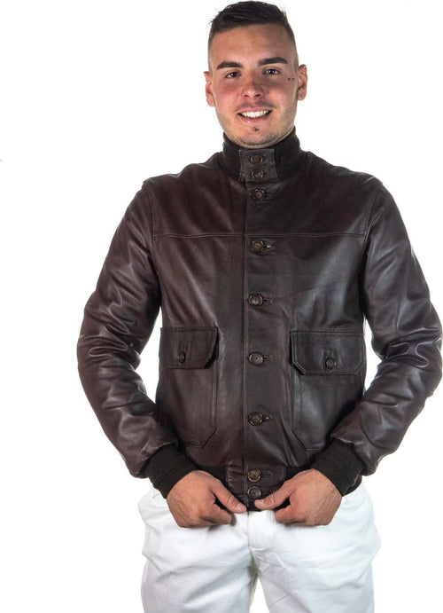 Polo-Uomo---Bomber-Testa-di-Moro-in-vera-pelle