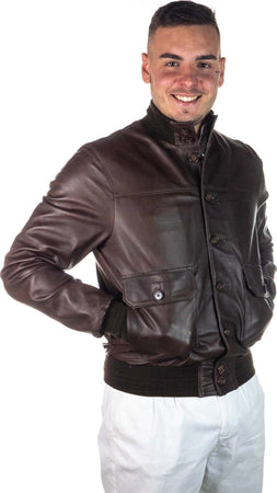 Polo-Uomo---Bomber-Testa-di-Moro-in-vera-pelle