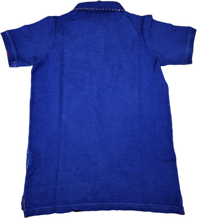 Polo Uomo BOB - Ricky Fantasia con taschino - Colore Denim