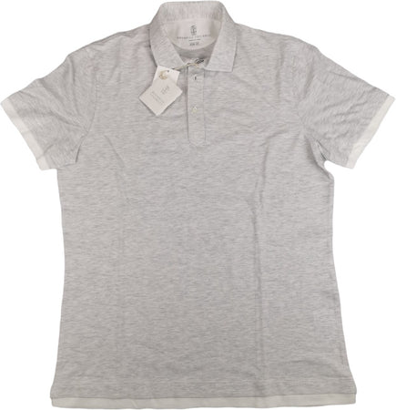 Polo Uomo Brunello Cucinelli - Colore bianco con sfumature grigio