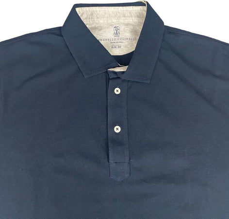 Polo Uomo Brunello Cucinelli - Colore Blu notte - slim fit