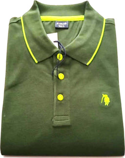 Polo Uomo Classica P-Club Tinta Unita Maglia Mezze Colletto