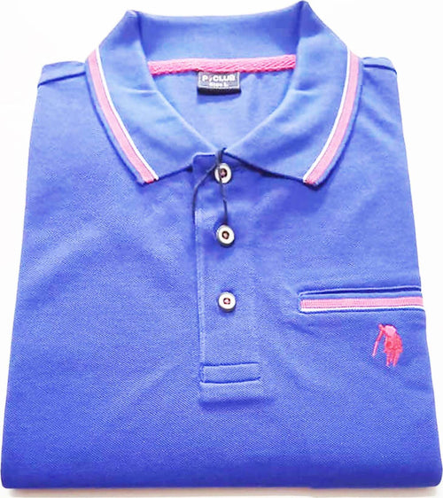 ART. P22145 Polo Classica Uomo Tinta Unita P-Club Mezze Maniche Maglia Maniche Corte Colletto 3 Bottoni Made in Italy Maglia Estiva con Taschino ART. P22145 MAGLIA UOMO POLO M/M L'Orchidea - Siderno, Commerciovirtuoso.it
