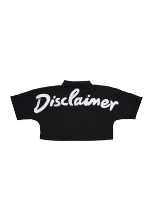 DISCLAIMER Polo Corta Donna W Polo Logo Black/white da donna