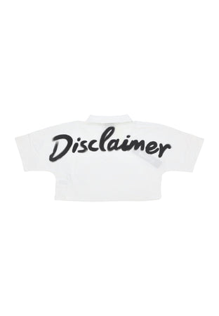 DISCLAIMER Polo Corta Donna W Polo Logo White/black da donna