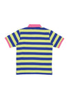 ICE CREAM Polo Manica Corta Uomo Cones and Bones Striped Polo Shirt Slime Green/blue da uomo