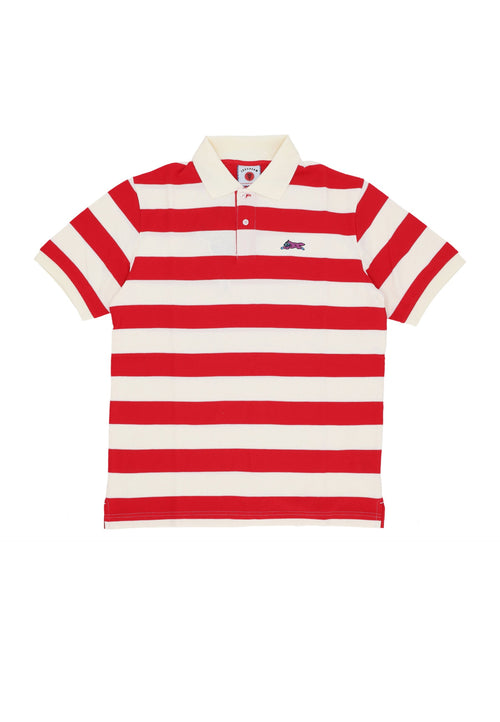 ICE CREAM Polo Manica Corta Uomo Running Dog Rugby Top Red/white da uomo