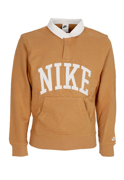 Nike Polo Manica Lunga Uomo Club L/s Polo Flax/white da uomo