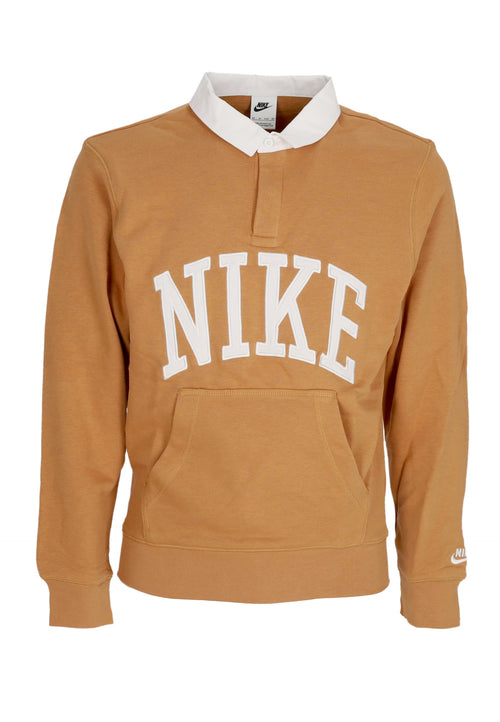 Nike Polo Manica Lunga Uomo Club L/s Polo Flax/white da uomo