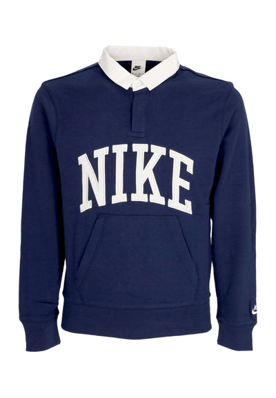 Nike Polo Manica Lunga Uomo Club L/s Polo Midnight Navy/white da uomo