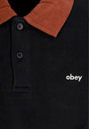 OBEY Polo Manica Lunga Uomo Palo Fleece Polo Black da uomo