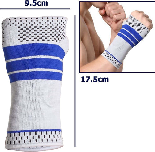 Polsiera Fascia Elastica Supporto Per Polso Destro Anallergico Protezione Blu Salute e cura della persona/Prodotti e apparecchiature mediche/Supporti imbracature e sollevatori/Sostegni per braccio mano dito/Supporti per mano e polso Trade Shop italia - Napoli, Commerciovirtuoso.it